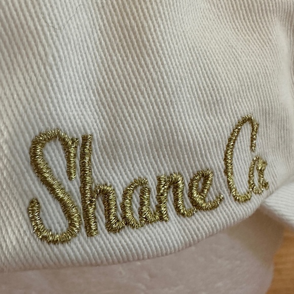 St. Louis Cardinals White Cap Hat Gold Metallic Script Gold Metal Logo Womens - Picture 6 of 13